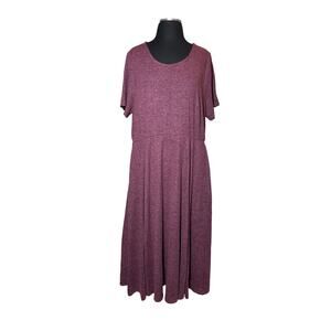 Torrid Super Soft Plush Skater Dress Burgundy Short Sleeve Pockets Sz 3 / 3X NWT